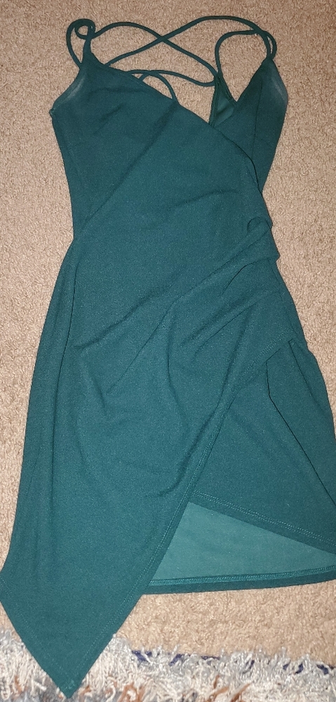 Green cocktail dress